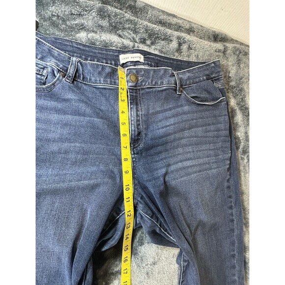 Lane Bryant Women's Blue Denim Mid Rise Skinny Jeans Size 20 - Picture 4 of 8